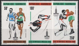 Gabun 1980 Olympiade Moskau 733/735 Postfrisch - Gabon