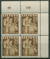 Litauen 1940 Frieden 440 Viererblock Postfrisch - Lituanie