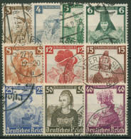 Deutsches Reich 1935 Deutsche Nothilfe Volkstrachten 588/97 Gestempelt - Usati