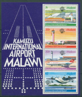 Malawi 1983 200 Jahre Luftfahrt Kamuzu Int. Airport Block 62 Postfrisch (C27239) - Malawi (1964-...)