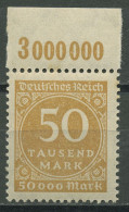 Deutsches Reich 1923 Ziffern Im Kreis Platte Oberrand 275 A P OR Postfrisch - Nuevos