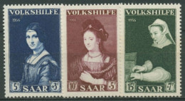 Saarland 1956 Volkshilfe: Gemälde 376/78 Postfrisch - Unused Stamps