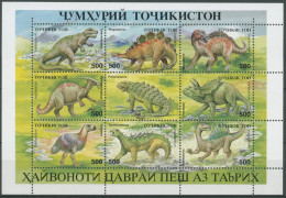 Tadschikistan 1994 Prähist. Tiere Dinosaurier 50/57 ZD-Bogen Postfrisch (C8893) - Tajikistan