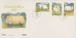 Irland 1991 Irische Schafe Ersttagsbrief 766/68 FDC (X18639) - FDC