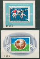 Rumänien 1974 Fußball-WM BRD'74 Block 114/15 Postfrisch (C92070) - Blocks & Sheetlets