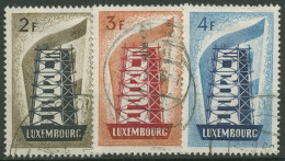 Luxemburg 1956 Europa CEPT Stahlrohrgerüst 555/57 Gestempelt - Gebruikt