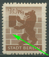 SBZ Berlin & Brandenburg 1945 Freim. Durchstochen Plattenfehler 4 B F 84 Postfr. - Berlijn & Brandenburg