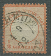 Deutsches Reich 1872 Adler Mit Kl. Brustschild 3 Gestempelt, Dünne Stelle - Usados