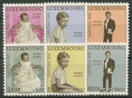 Luxemburg 1961 Caritas Prinz Henri 649/54 Postfrisch - Unused Stamps