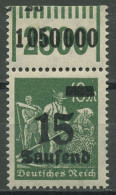 Deutsches Reich 1923 Mit Aufdruck Walze Oberrand 279 B W OR 1'11'1 Postfrisch - Nuovi