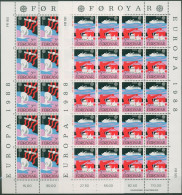 Färöer 1988 Europa CEPT Transportmittel 166/67 Bogen Postfrisch (C96581) - Färöer Inseln