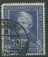 Bund 1949 Wohlfahrt Helfer Der Menschheit 120 Gestempelt, Zahnfehler (R19409) - Used Stamps