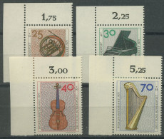 Bund 1973 Wohlfahrt: Musikinstrumente 782/85 Ecke 1 Oben Links Postfrisch (E342) - Neufs