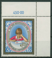 Österreich 1983 Tag Der Briefmarke Kind Mit Briefkuvert 1756 Ecke Postfrisch - Unused Stamps