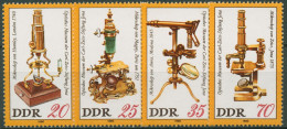 DDR 1980 Carl-Zeiss Jena Optisches Museum Mikroskope 2534/37 Postfrisch - Unused Stamps