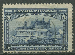 Kanada 1908 300 J. Gründung Quebecs Champlains Haus 87 Gestempelt, Kleine Fehler - Gebruikt