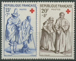 Frankreich 1957 Rotes Kreuz Blinder Bettlerin 1175/76 Postfrisch - Unused Stamps