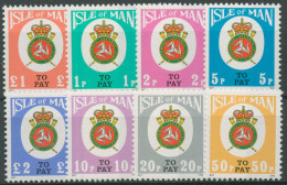 Isle Of Man Portomarken 1982 Landeswappen P 17/24 Postfrisch - Taxe