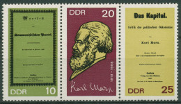 DDR 1968 Karl Marx Das Kapital 1365/67 A ZD Postfrisch - Neufs