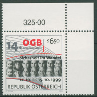Österreich 1999 Gewerkschaftsbund ÖGB 2295 Ecke Postfrisch - Ungebraucht