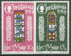 Isle Of Man 1984 Weihnachten Glasfenster 268/69 Postfrisch - Man (Eiland)