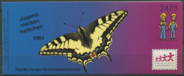 Bund Jugendmarke 1991 Schmetterling, 1512 Markenheftchen MH 5 Postfrisch(C60153) - Andere & Zonder Classificatie