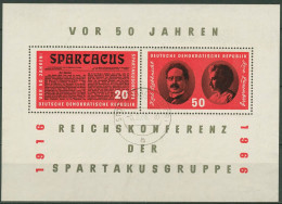 DDR 1966 Spartakusbund Block 25 Gestempelt (C96722) - Altri & Non Classificati