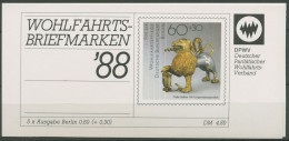 Berlin Der Paritätische DPW 1988 Markenheftchen (819) MH 4 Postfrisch (C60297) - Carnets
