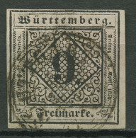 Württemberg 1851 Ziffer In Raute 9 Kreuzer 4 A II Gestempelt - Gebraucht