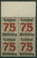 Württemberg Dienstmarken 1919 Mit Aufdruck 271 X 4er-Block OR Postfrisch - Nuevos