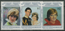 Aitutaki 1982 Prinz Charles Lady Diana Geburt V. Prinz William 445/47 Postfrisch - Aitutaki