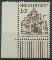 Bund 1964/65 Bauwerke Klein, Zwinger Dresden 454 Ecke 3 Postfrisch - Ongebruikt