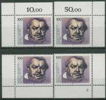 Bund 1993 Schauspieler Heinrich George 1689 Alle 4 Ecken Postfrisch (E2161) - Nuovi