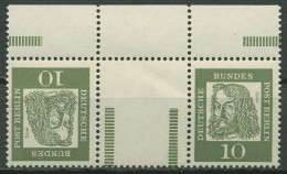 Berlin Zusammendrucke 1962 Dürer KZ 1.3 OR (Strl. Stark Verkürzt) Postfrisch - Zusammendrucke