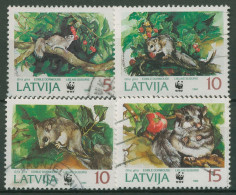 Lettland 1994 WWF Tierschutz Tiere Siebenschläfer 378/81 Gestempelt - Lettonia