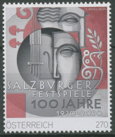 Österreich 2020 Salzburger Festspiele Theatermasken 3499 Postfrisch - Ungebraucht