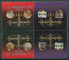 Lettland 1994 Europa CEPT Erfindungen Waage 376/77 Kehrdruckpaar Postfrisch - Latvia