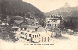 LES AVANTS (VD) Gare - Train - Dent De Jaman - Ed. Jullien Frères 2383 - Autres & Non Classés