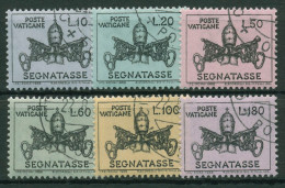 Vatikan 1968 Portomarken Wappen P 19/24 Gestempelt - Postage Due