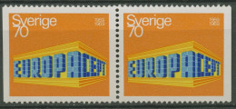 Schweden 1969 Europa CEPT Tempel 634 Dl/Dr Paar Postfrisch - Neufs