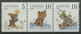 Lettland 1994 Kinderbuchillustrationen 386/88 ZD Du Postfrisch - Lettonie