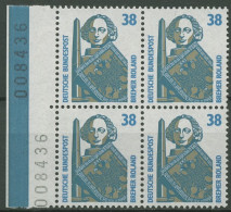 Bund 1989 SWK Mit Bogennummer 1400 4er-Block Bg.-Nr. Postfrisch - Nuevos