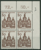 Bund 1964/65 Bauwerke Klein, Weissenburg Bayern 461 4er-Block Ecke 2 Postfrisch - Unused Stamps