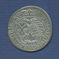 Sachsen 1/12 Taler 1693, Johann Georg IV., Fast Vz/sehr Schön (m3986) - Piccole Monete & Altre Suddivisioni