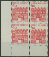 Bund 1964/65 Bauwerke Klein, Neubrandenburg 459 4er-Block Ecke 3 Postfrisch - Unused Stamps