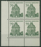 Bund 1964/65 Bauwerke Klein, Soest Westfalen 460 4er-Block Ecke 3 Postfrisch - Ongebruikt