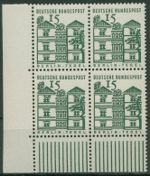 Bund 1964/65 Bauwerke Klein, Berlin Tegel 455 A 4er-Block Ecke 3 Postfrisch - Unused Stamps