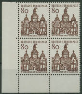 Bund 1964/65 Bauwerke Klein, Weissenburg Bayern 461 4er-Block Ecke 3 Postfrisch - Unused Stamps