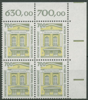 Bund 1993 Sehenswürdigkeiten SWK 1691 4er-Block Ecke 2 Postfrisch - Unused Stamps