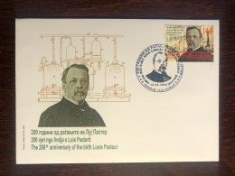 MACEDONIA FDC COVER 2022  YEAR PASTEUR HEALTH MEDICINE STAMPS - Macedonia Del Nord